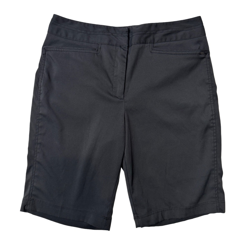 {Tail} Black Mid Rise 10" Inseam Bermuda Length Classic Golf Shorts